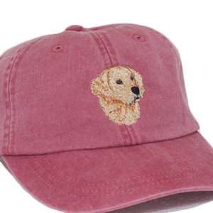 Golden retriever embroidered hat, baseball cap, animal, dog lover gift, pet mom cap, dog mom, gift for pet lover, dad hat, dog agility
