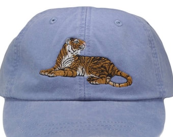 Tiger embroidered hat, baseball cap, dad hat, mom cap, wildlife, nature hat, animal, hunting, tiger cap, big cat, tiger lover, gift