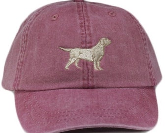 Yellow Labrador retriever embroidered hat, baseball cap, dog lover gift, dad hat, dog mom, pet lover gift, dog hat, yellow lab silhouette