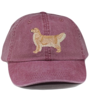 Golden retriever embroidered hat, baseball cap, dog lover gift, pet mom, dad hat, dog agility, blond coat,