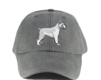 Schnauzer embroidered hat, baseball cap, dog lover gift, dog dad hat, mom cap, dog agility, dog lover hat, embroidery, giant, mini