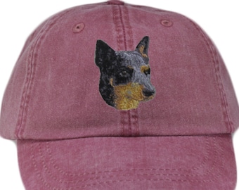 Australian Cattle Dog embroidered hat, baseball cap, dog lover gift, mom cap, dog mom, dad hat, dog agility, blue heeler, herding, agility