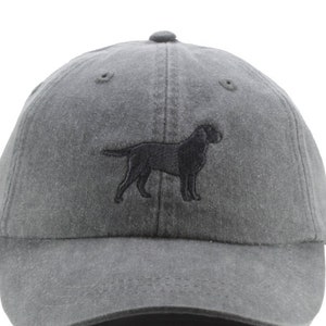 Black Labrador retriever embroidered hat, baseball cap, dog lover gift, dad hat, dog mom, pet lover gift, dog hat, lab silhouette, black lab