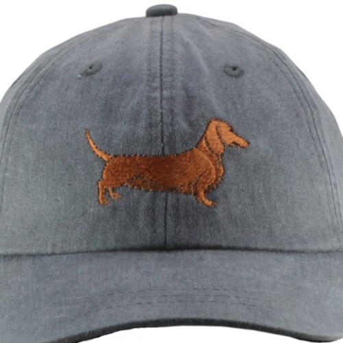 Long Haired Dachshund Embroidered Baseball Cap - Washed Cotton Adjustable Hat For Men & Women - View #6