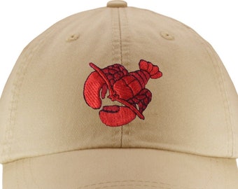 Lobster embroidered hat, baseball cap, cap, dad hat, mom cap, fathers day, beach party, running, hiking,fishing