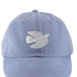 Dove hat, baseball cap,  hat, hiking, camping, beach, gift for bird lover