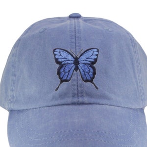 Butterfly hat, baseball cap, sun cap, garden cap, gardening hat, blue butterfly cap, dad hat, mom cap, blue morpho