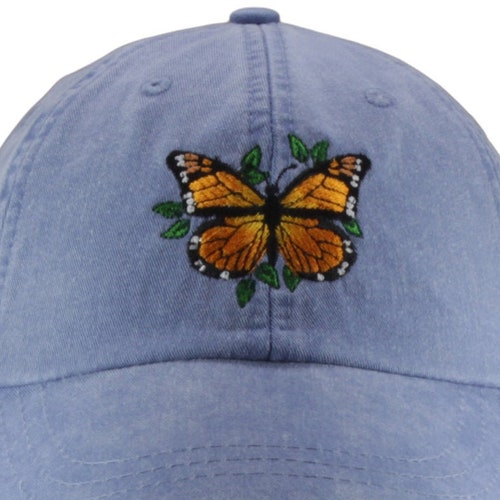 Monarch Butterfly Embroidered Hat Baseball Cap Sun Cap - Etsy