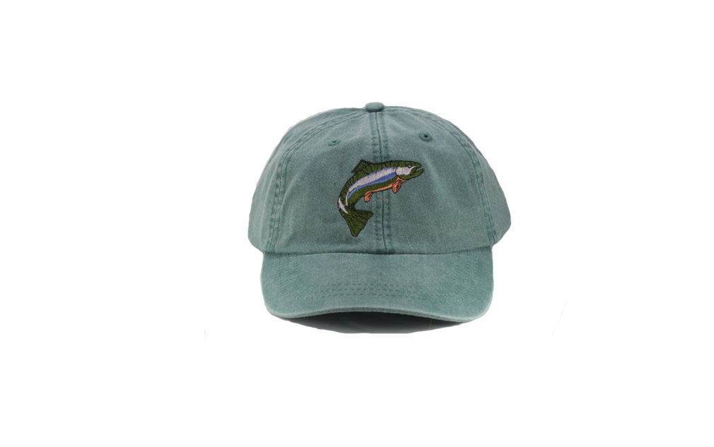 Trout embroidered hat baseball cap dad hat mom cap Etsy