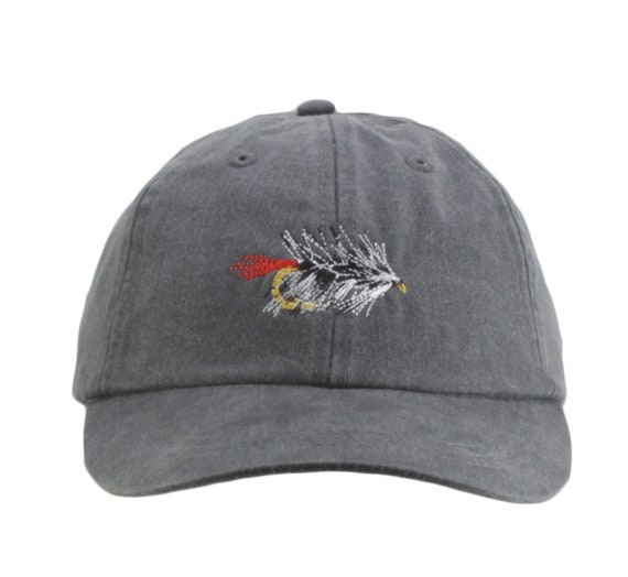 Fly Fishing Embroidered Hat, Baseball Cap, Bass Fishing Hat, Fisherman, Dad  Hat, Mom Hat, Animal, Fish, Trout, Woolly Worm Lure, Fly, Tackle 