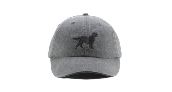 Black Labrador retriever embroidered hat baseball cap dog lover gift dad hat dog mom pet lover gift dog hat lab silhouette black lab