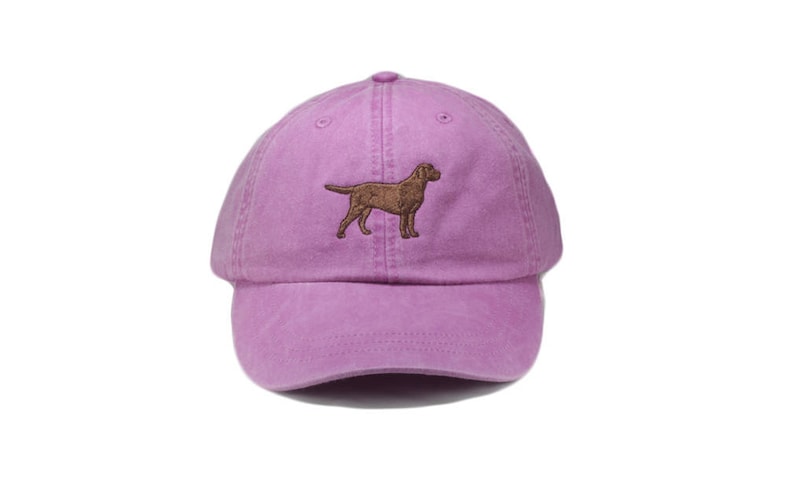 Chocolate Labrador retriever embroidered hat, baseball cap, dad hat, dog mom, pet lover gift, hunting hat, lab silhouette, chocolate lab afbeelding 4