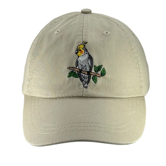 Cockatiel embroidered baseball hat, dad hat, mom cap, wild life hat, bird cap, bird lover gift, cockatoo