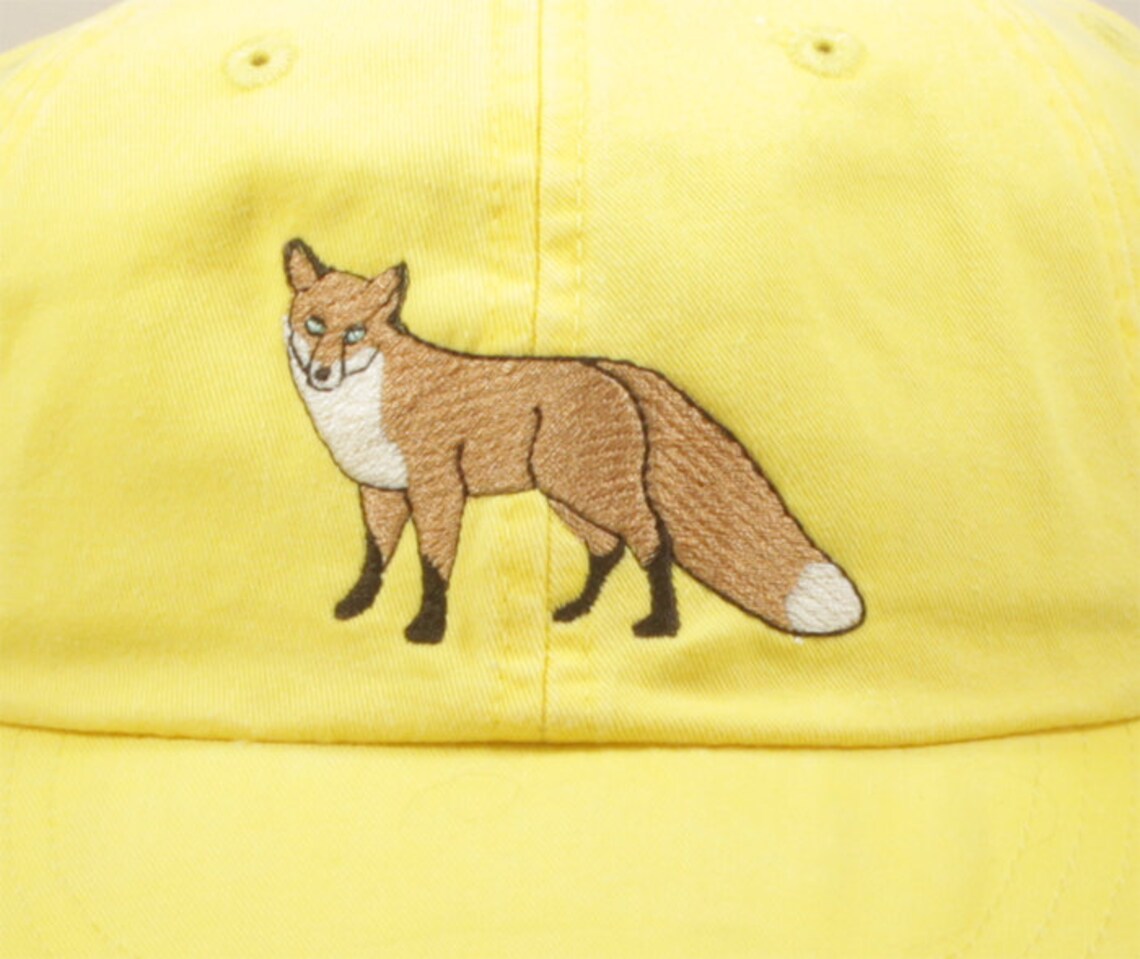 Fox embroidered hat baseball cap red fox cap fox hat dad Etsy