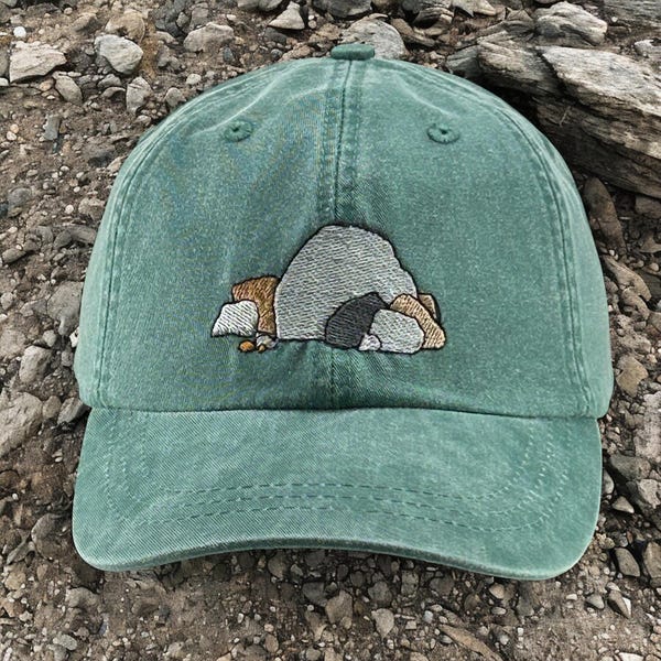 Rocks embroidered baseball cap, dad, mom hat,  bad hair day, hiking, camping, climbing, boating, embroidery, rock hound