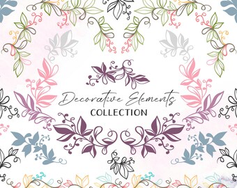 Ornamental Frames Clipart, Border clipart, Ornaments Svg, Luxury Royal Invitation, Flourishes Svg, Decorative border, Wedding crest clipart