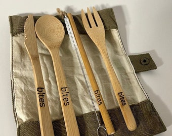 Reusable Bamboo Utensils - Help save the environment! 100% natural