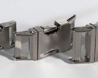 Silver Metall Buckle with Unique Shot-blast Finish Available in, Five-Eights Three Quarter and 1 Inch Width Ideal for Dog Collars