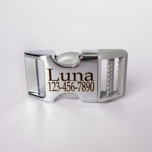 Personalized Aluminum/Plastic Hybrid Buckles 1&quot; Width in Satin or Nickel Finished