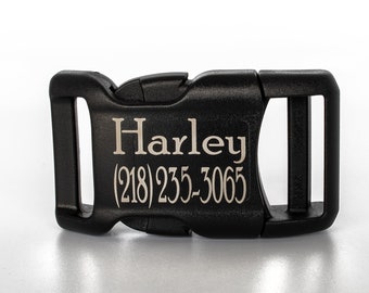 Wholesale only Plastic Engraved Buckle sizes available in Five Eighths, Three Quarter, or One Inch Width 1.5 and 2 inch buckles