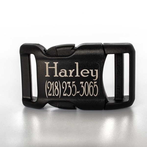 Wholesale only Plastic Engraved Buckle sizes available in Five Eighths, Three Quarter, or One Inch Width 1.5 and 2 inch buckles