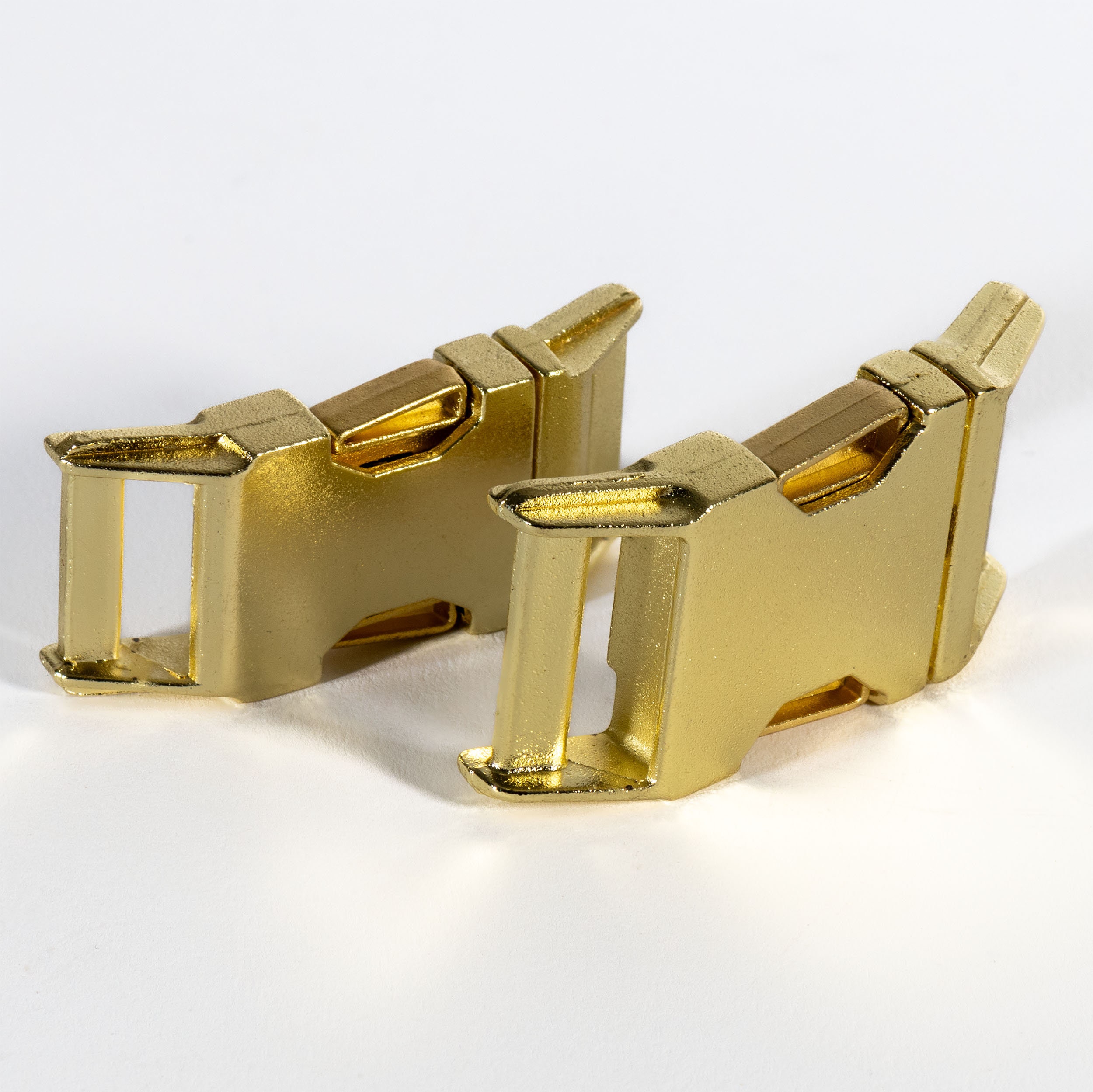 1 Inch Antique Brass Contoured Aluminum Side Release Buckles