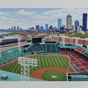 Boston Red Sox Fenway Park Skyline Needlepoint Canvas – Modern