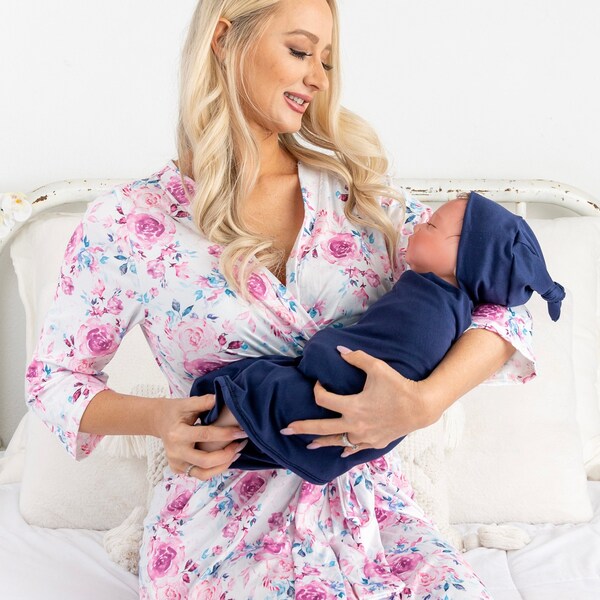 Matching Robe and Swaddle Set Girl Etsy