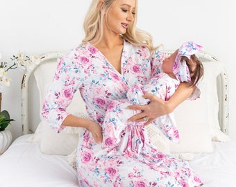 Swaddle and Robe Set * Robe Swaddle Set by Double the Sprinkles | Mommy and Me Newborn Outfits - Swaddle and Robe Set in 12+ colors