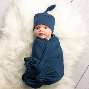newborn baby boy swaddle set