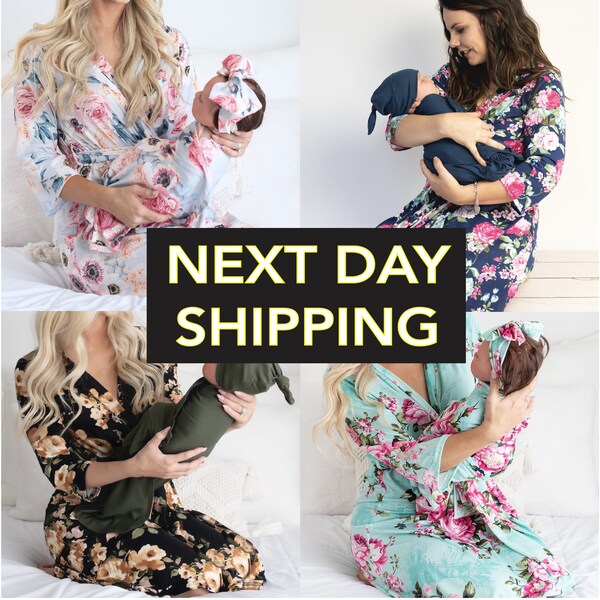 Delivery Robe and Swaddle Set Girl Etsy