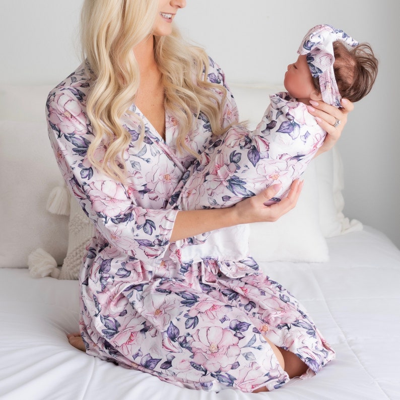 Robe and Swaddle Set Girl Robe and Swaddle Sets Maternity Etsy