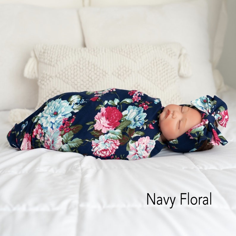 Girl Swaddle and Headband Girl Swaddle Set Baby Swaddle Set Etsy