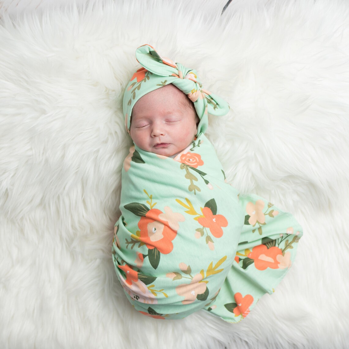 Baby Girl Swaddle Set Newborn Girl Swaddle Set Newborn baby Etsy