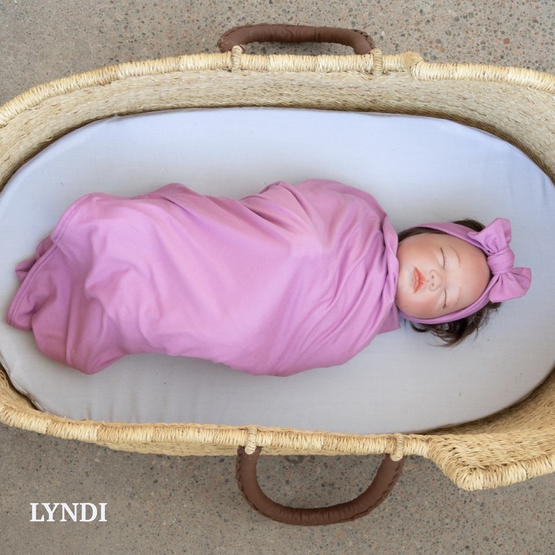 Girl Swaddle and Headband Girl Swaddle Set Baby Swaddle Set Etsy