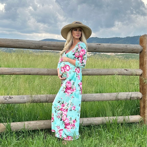 Photoshoot Dress Maternity - Maternity Dress for Baby Shower | maternity dress for photo shoot | Maternity Gown available in 3 color