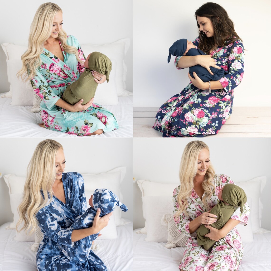 Mommy and me robe and boy swaddle set mommy and me robe and Etsy