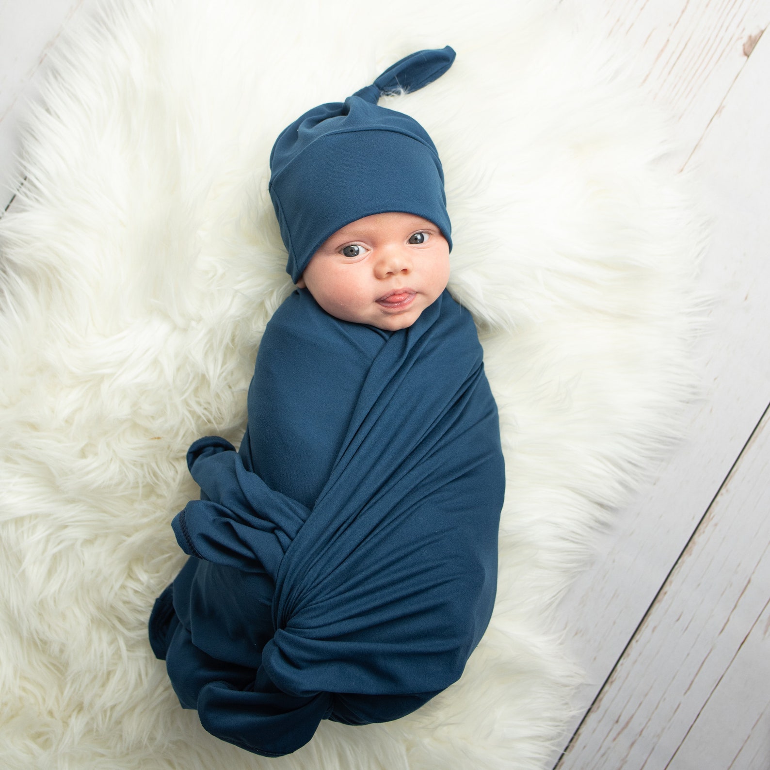 Blue Swaddle and Hat Blue Swaddle and Hat Baby Swaddle Boy Etsy
