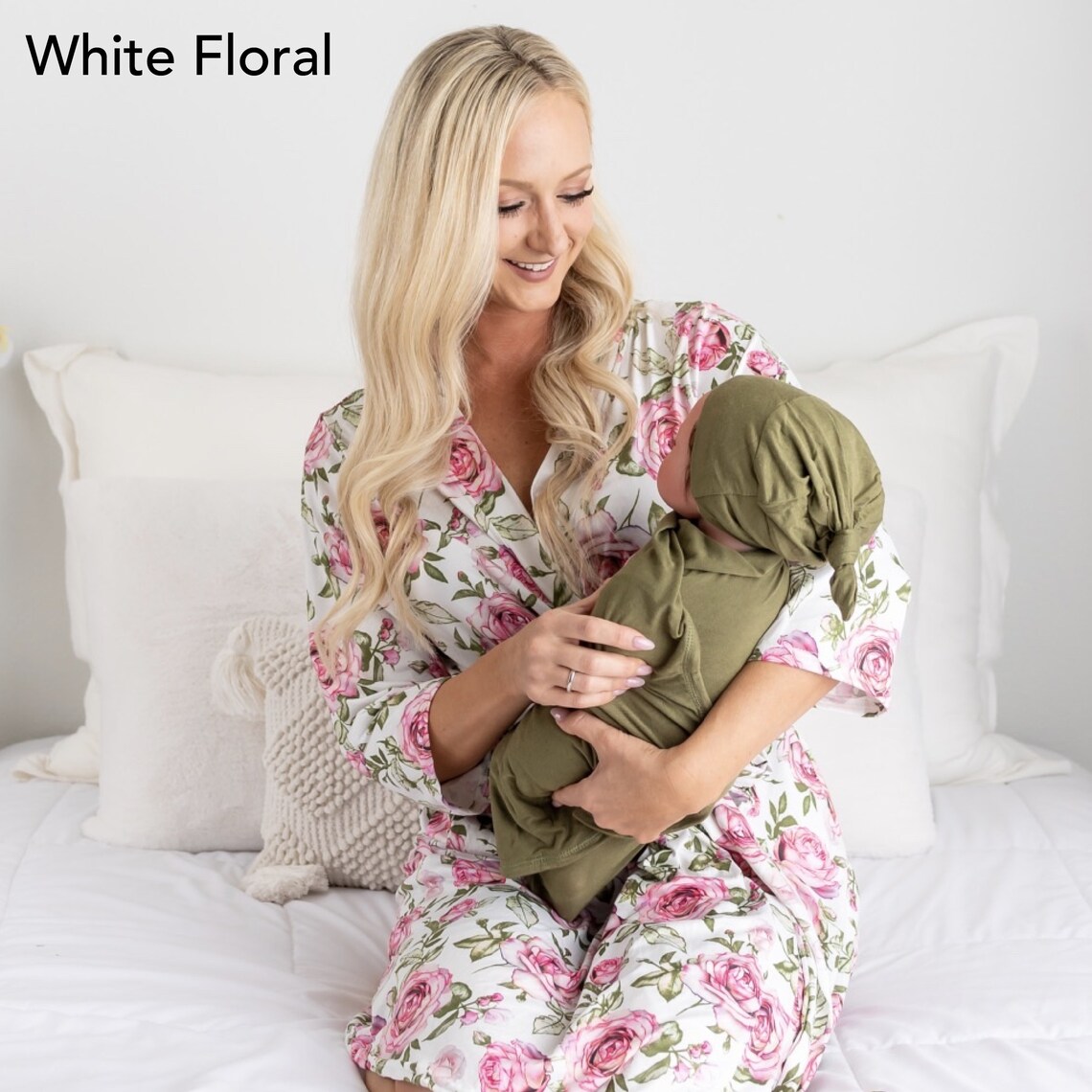 Mom robe and baby swaddle set navy mom robe and baby swaddle Etsy