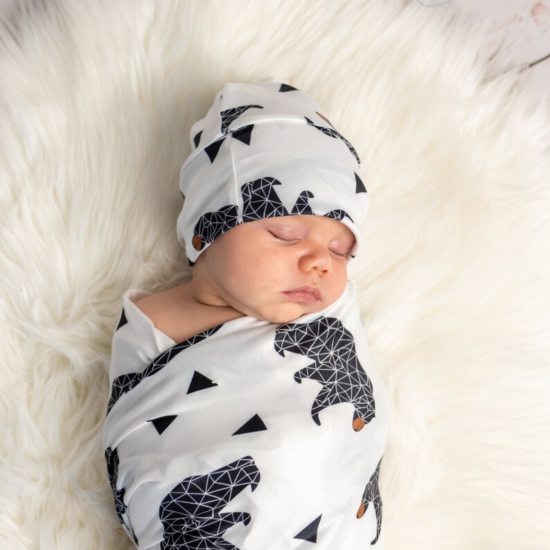 Blue swaddle and hat blue swaddle and hat baby swaddle boy Etsy