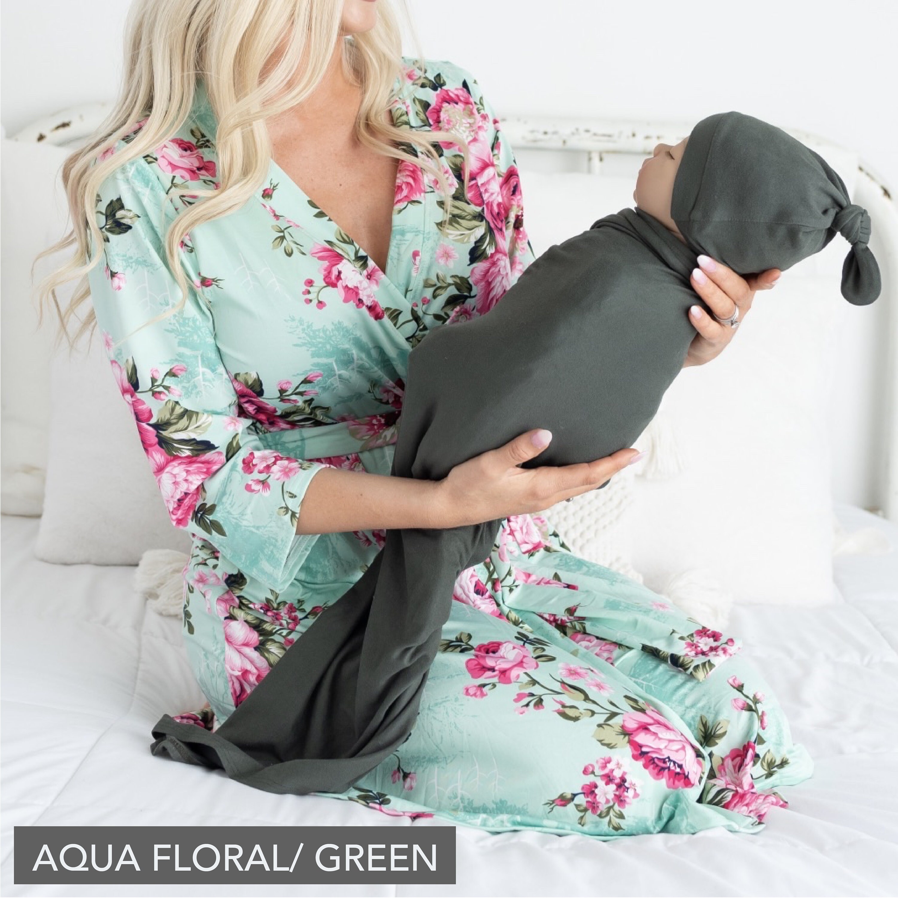 Mom Robe and Baby Swaddle Set Navy Mom Robe and Baby Swaddle Etsy