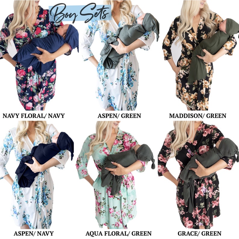 Mommy and Me Robe Mommy and Me Mommy Robe and Swaddle Sets Etsy