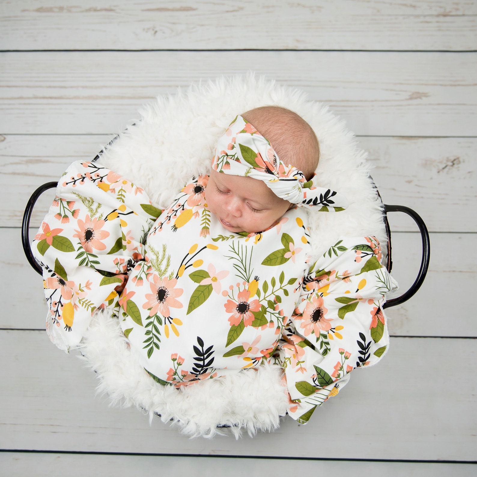Baby Girl Swaddle Set Newborn Girl Swaddle Set Newborn baby Etsy