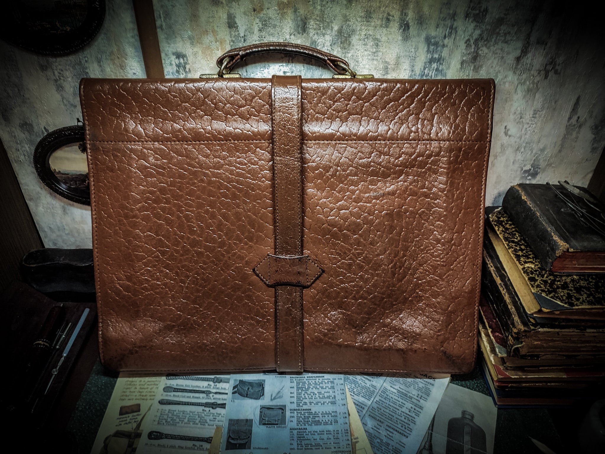 Vintage Leather Briefcase Classic Era 1930s 40s – Restored & Ready