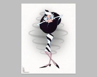 Dave Woodman's Original CRUELLA TV series concept print