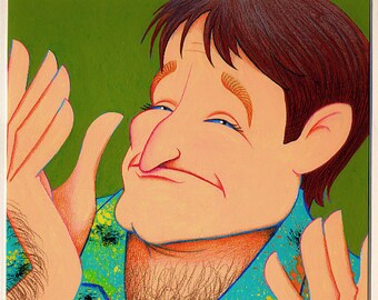 ROBIN WILLIAMS Caricature likeness.