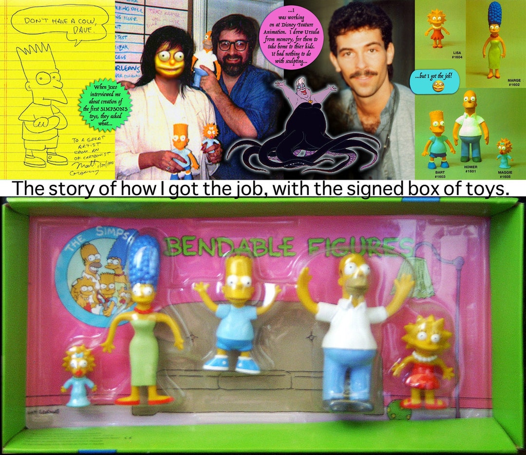 First Simpsons Toys Ever, Signed and Framed - Etsy Denmark