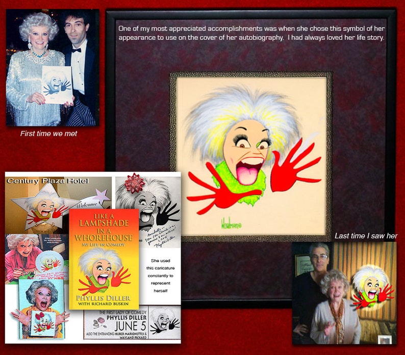 Phyllis Diller's Original Caricature Logo Painting - Etsy