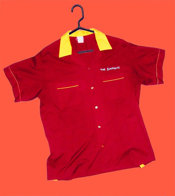 THE SIMPSONS TV series premier party bowling shirt