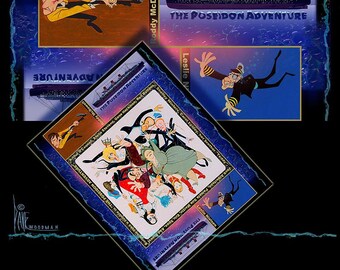 Dave Woodman's THE POSEIDON ADVENTURE Parody Caricature Portraits